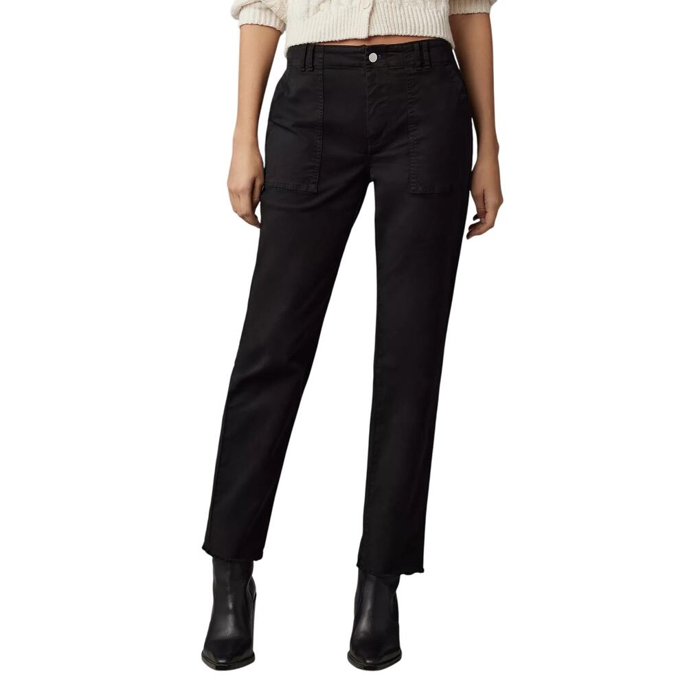 Anthropologie Pilcro Size 30 Black Utility High‎ Waisted Pants Raw Hem